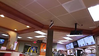 candiecane peeing in a mcdonalds bathroom