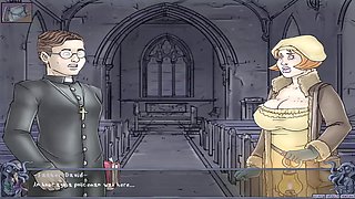 Let's dive into this visual novel hentai game with a sexy redhead and big boobs