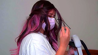 Going to town on this e-girl's big booty while she's lost in VR