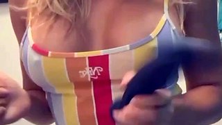 Stacked brunette goes solo toys and masturbation