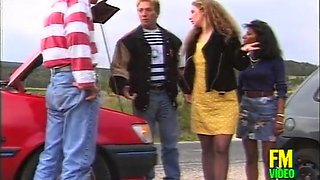 The Car Of Two Young Sluts Broke Down And This Pretext For A Wild Orgy