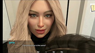 Busty babes in a manga-inspired erotic visual novel game