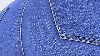 Hard Nippled Mature Eva May Slides Out of Her Tight Jeans and Pushes Her Fingers Deep Into Her Fleshy Cunt