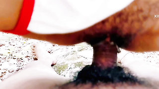 A hottest girl was fucked hard by her step brother in jungle,A hot girl sex video