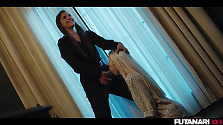 Cute Petite Blonde Girl Nata Gold Facefucked by Horny Real Life Futa Shemale Amirah - It Follows Parody