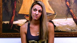 Blonde amateur fetish slut sucks on dick