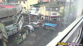 Slender Asian kitty drilled