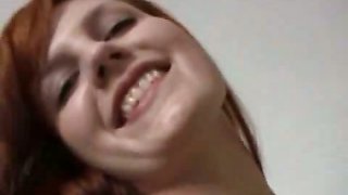 Kinky redhead girlfriend masturbates