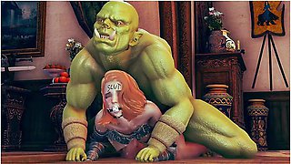 Orks Cuckold Human Wife - 3d Animation