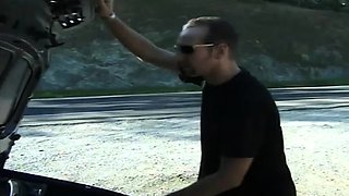 Hardcore double blonde blowjob