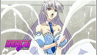 Wet Maid Uniform Gets Soaked As She Squirts And Takes A Bukkake Shower