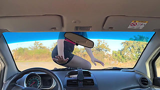 Temptation on the Windshield of a Car