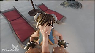 Fortnite Chun Li Beach Blowjob Sloppy Fortnite Hentai Rule 34