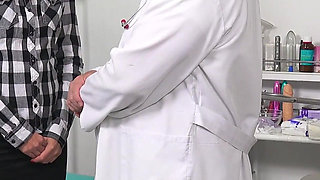 Physical examination of young stepmom in freaky doctor's office