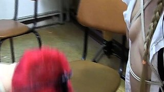 Milf blonde Puma Swede blows big hard cock outdoor