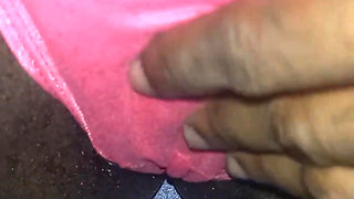 Flashing Rubbing My Tight Hairy Pussy Closeup
