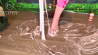 Giantess Size 16 Feet Making Perfect Slime From Scratch - Asmr Foot Play