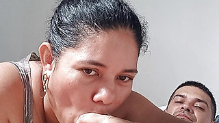 I give him a teapot with milk