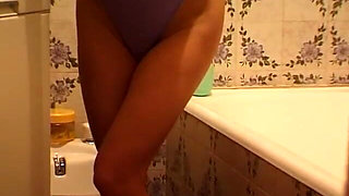 Toilet Pissing Through Panty