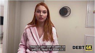 A Redhead With A Perfect Body Seduced The Debt Collector