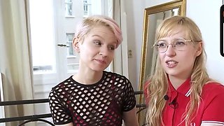 Pretty blond likes her unshaved friend's pussy