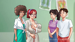 Summertime Saga XXX Gameplay - Art Class with HUGE Tit Squeezing