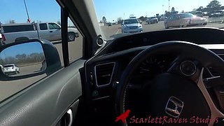 Scarlett Raven - Girlfriend Flashes In Store And Sucks Dick In Parking Lot