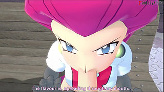 Jessie Rocket POV BJ and sex on the park - Poketmonster