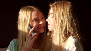 Sensual Blonde Trio Explores Passionate Lesbian Desires