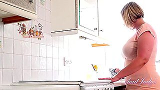 48yo Busty Bbw Step-auntie Star Gives You Joi In The Kitchen