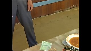 Restaurant Sex with Jenna Red and Big Cock Chris Charming - Anal, Blowjob, Cum in Mouth