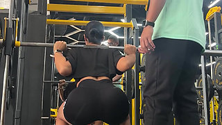 Hot amateur fuck after gym for teen latina with cumshot on big ass POV