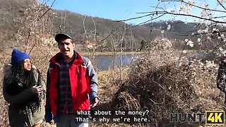 Hot Brunette Fucks Stranger in Car for Money - POV Hardcore Sex