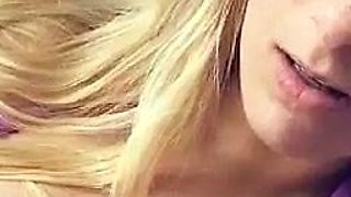 Curly Blonde Teen Records Solo Dildo Masturbation More at