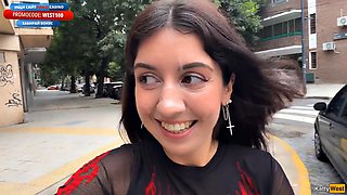 Katty West Craves Facial Cumshot Before Strutting Public Streets Bursting with Thick Cum Coverage Stunning