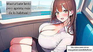 Spanish Audio Joi Hentai. A Busty Stranger Wants To Masturbate You On The Bus
