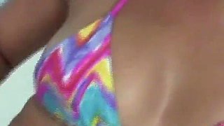 Fucking the shaved pussy and tight ass of this sexy horny brunette with small tits and cock craving