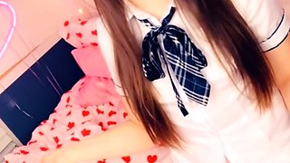 Busty brunette solo masturbation
