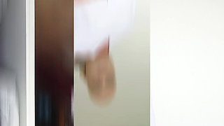 White Caftan, Tights and Sexy High Heels