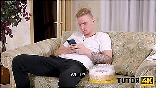 Student 18+ Brings Chemistry Tutor A Cake And Fucks Her Instead With Blue Wave And Martin Spell