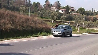 Tattooed MILF Picked up for Car Blowjob and Bed Pounding