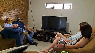 Amateur Wife Gangbang! Friends Creampie Big Tit MILF & Cum in Mouth