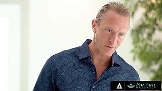 Studio Sensation: Big Ass Latina's Interracial Threesome Massage Adventure