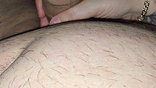 Step mom saw step son big dick in erection and handjob him hard