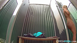 Czech Pool 41 Mature Neighbour’s Steamy Shower Show
