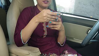 Indian Cute Rich Girl Fucking with Boyfriend in Video Call Seduce Him in Front of Personal Car Driver Outdoor Risky Video Call