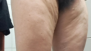 Mom's mature pussy is fat and hairy, perfect for fucking.