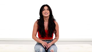 Hungry brunette solo masturbation