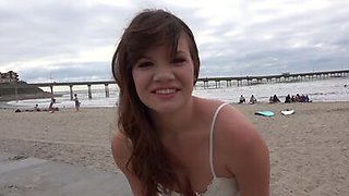 Teen Good Girl Flashes Her Tits Ass & Pussy at The Beach