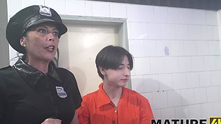 Kris and Laura Red in hot granny orgy shower scene